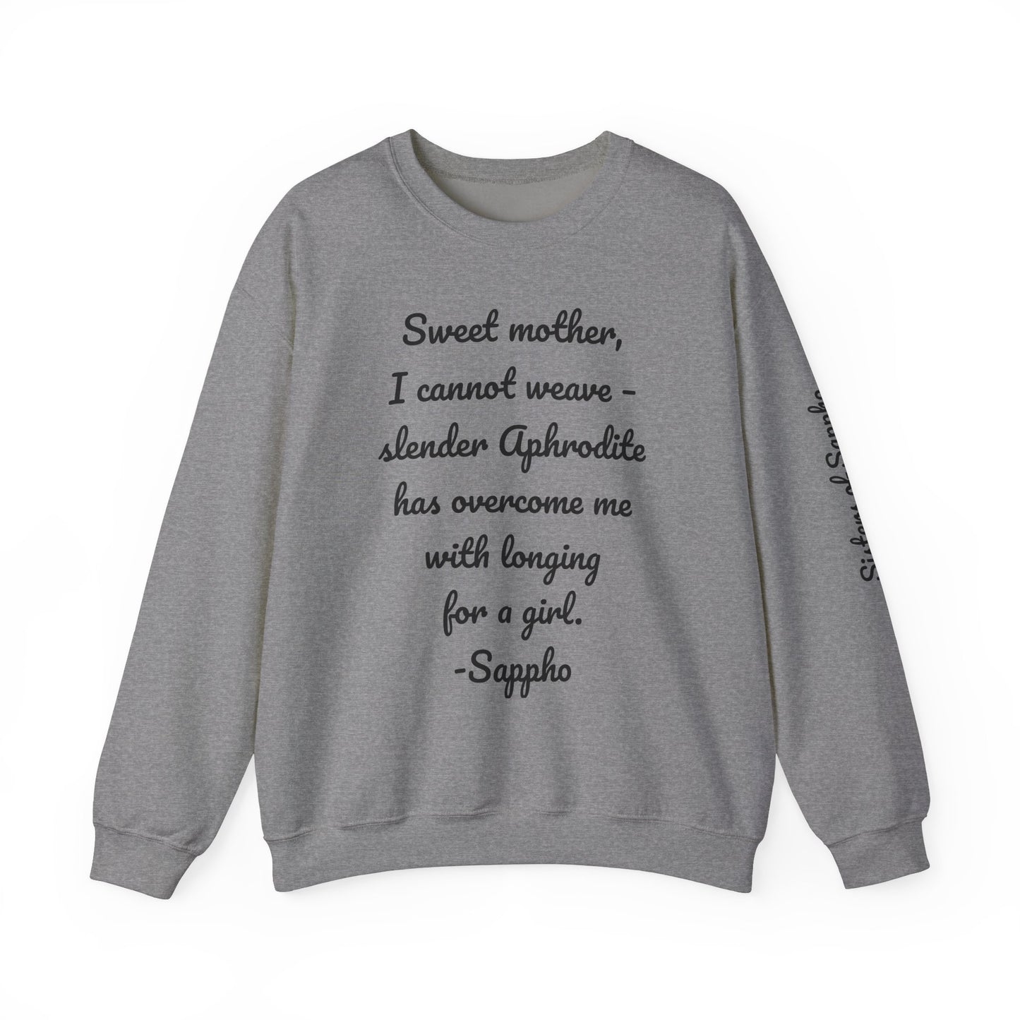 Sisters of Sappho Unisex Crewneck Sweatshirt - Black Text