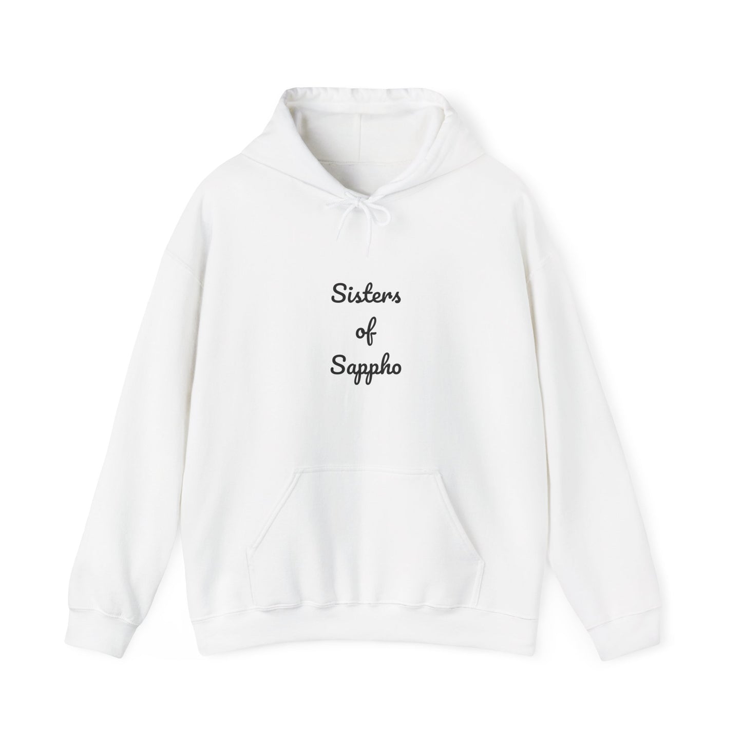 Sisters of Sappho Unisex Hooded Sweatshirt - Black Text