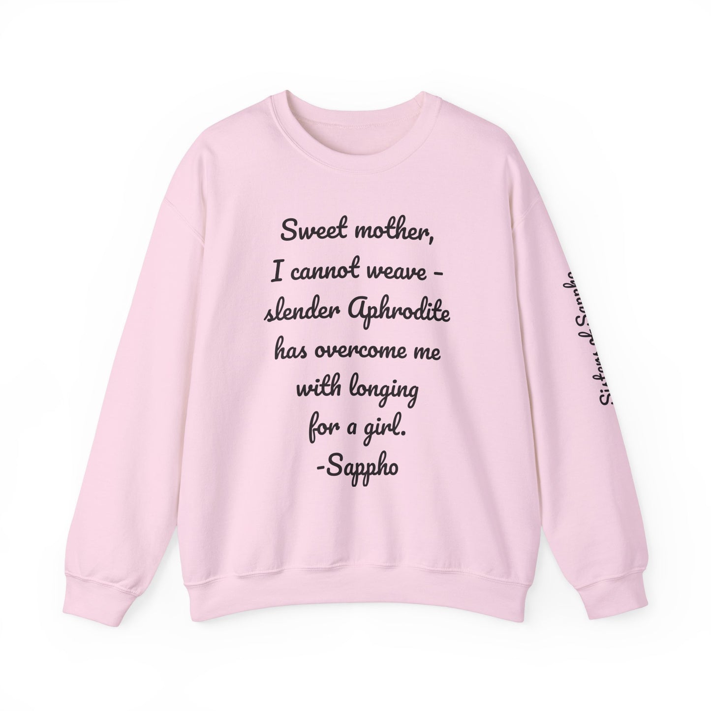 Sisters of Sappho Unisex Crewneck Sweatshirt - Black Text