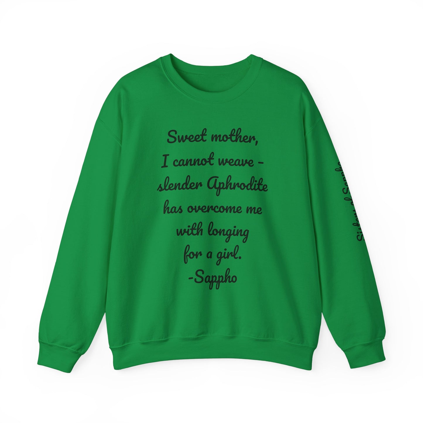 Sisters of Sappho Unisex Crewneck Sweatshirt - Black Text