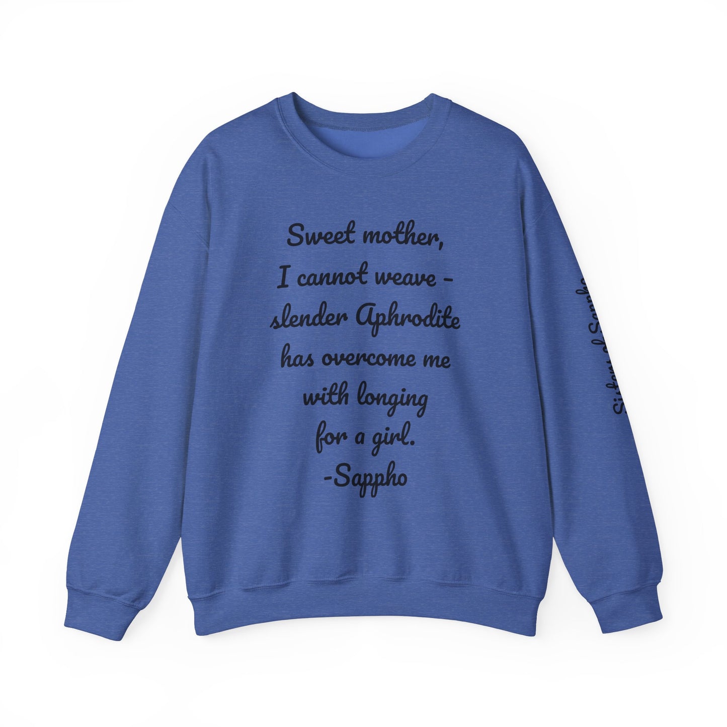 Sisters of Sappho Unisex Crewneck Sweatshirt - Black Text