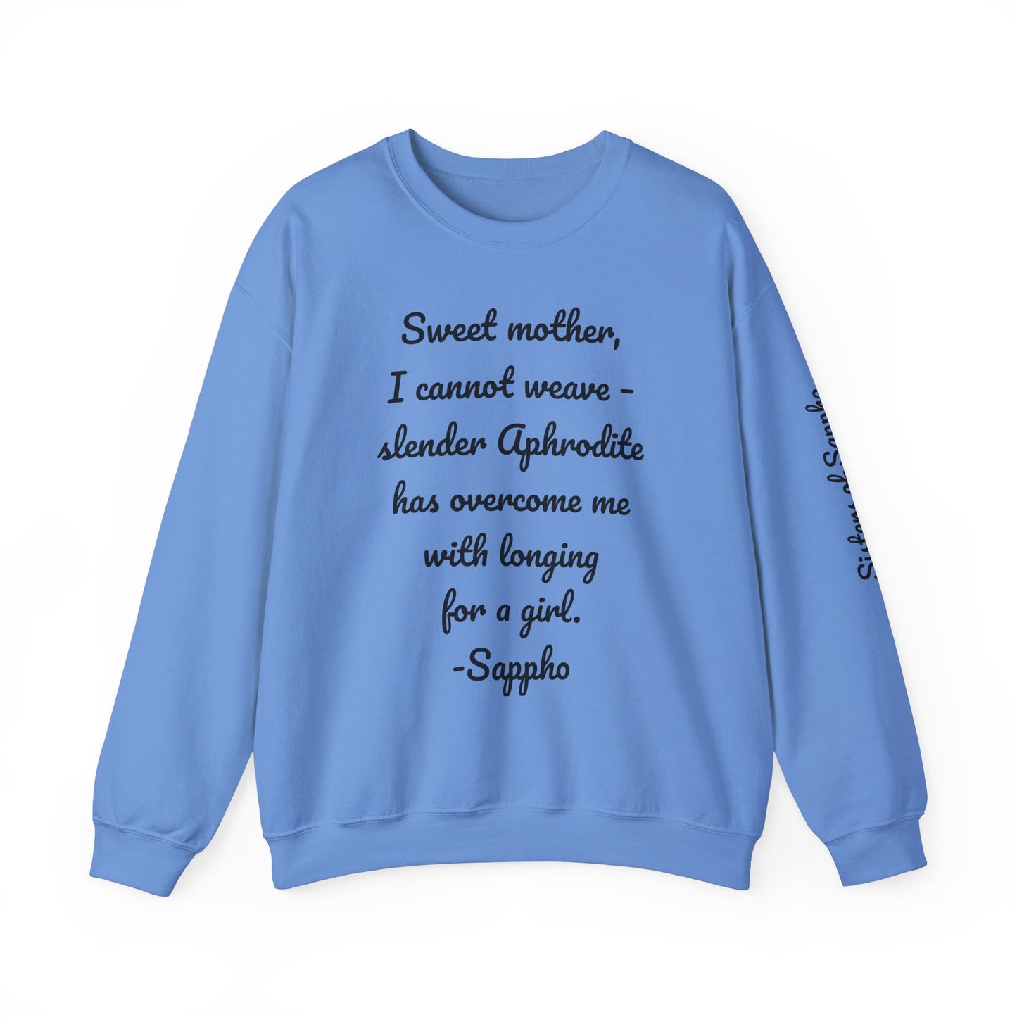 Sisters of Sappho Unisex Crewneck Sweatshirt - Black Text