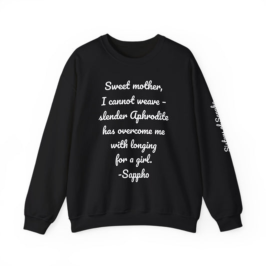 Sisters of Sappho Unisex Crewneck Sweatshirt - White Text