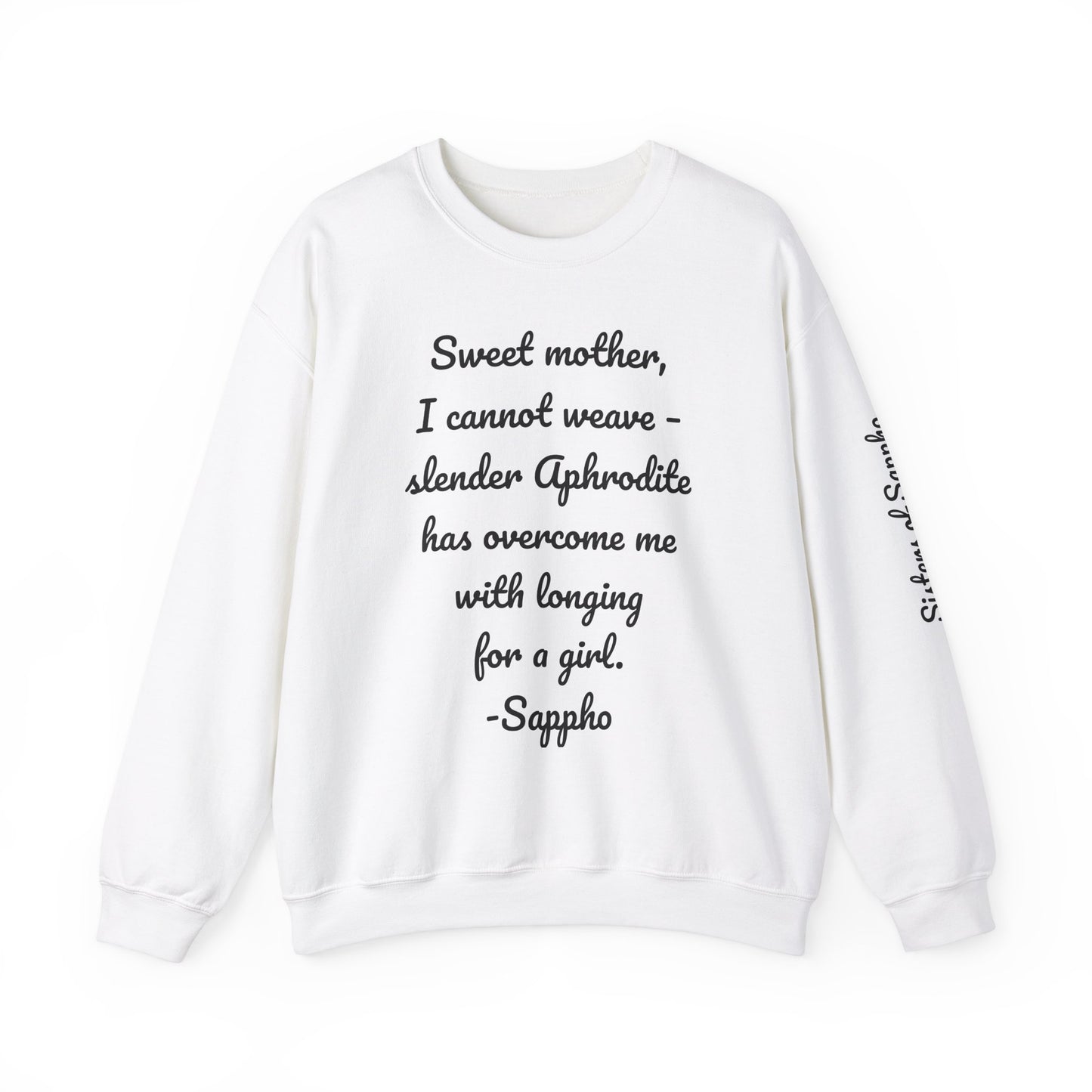 Sisters of Sappho Unisex Crewneck Sweatshirt - Black Text