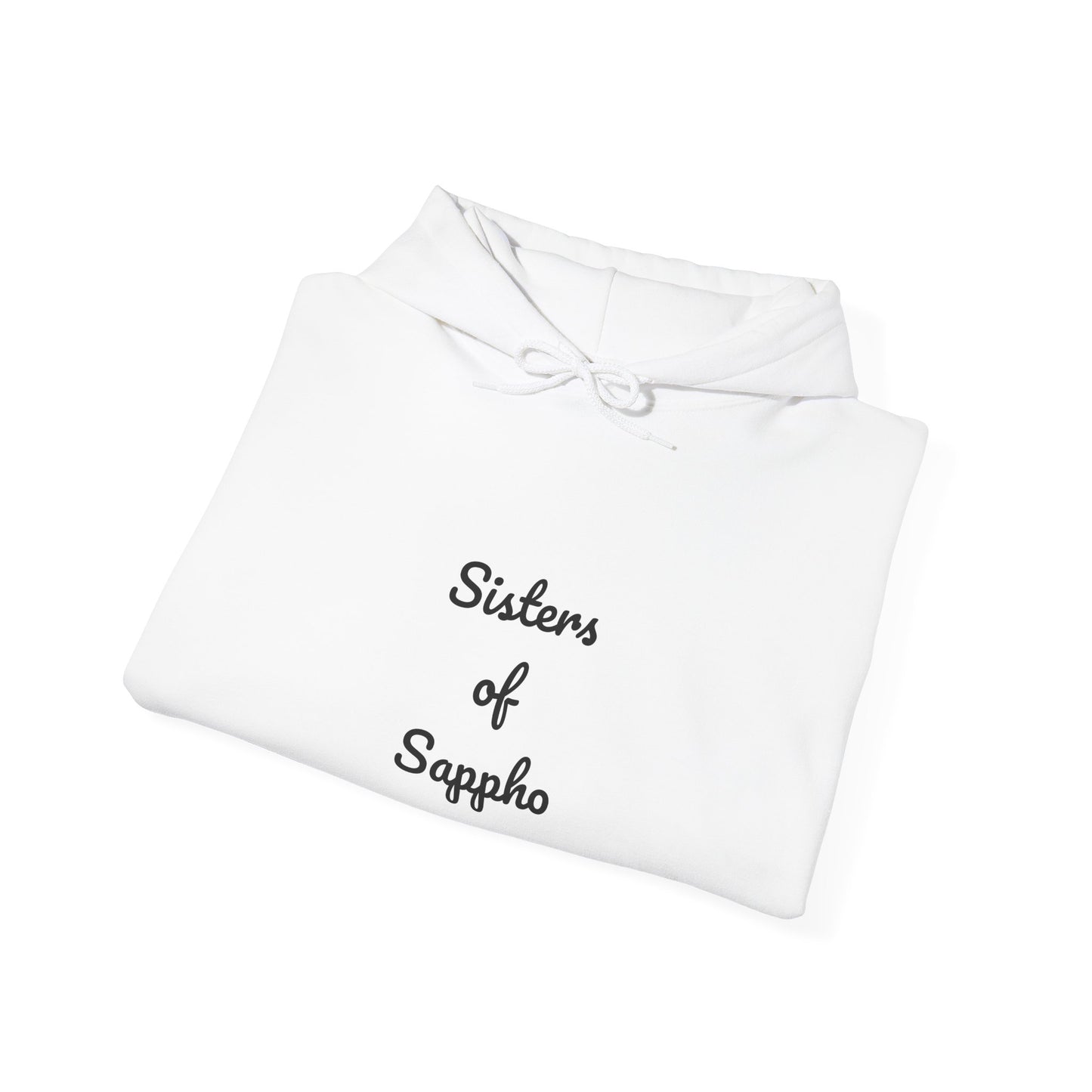 Sisters of Sappho Unisex Hooded Sweatshirt - Black Text