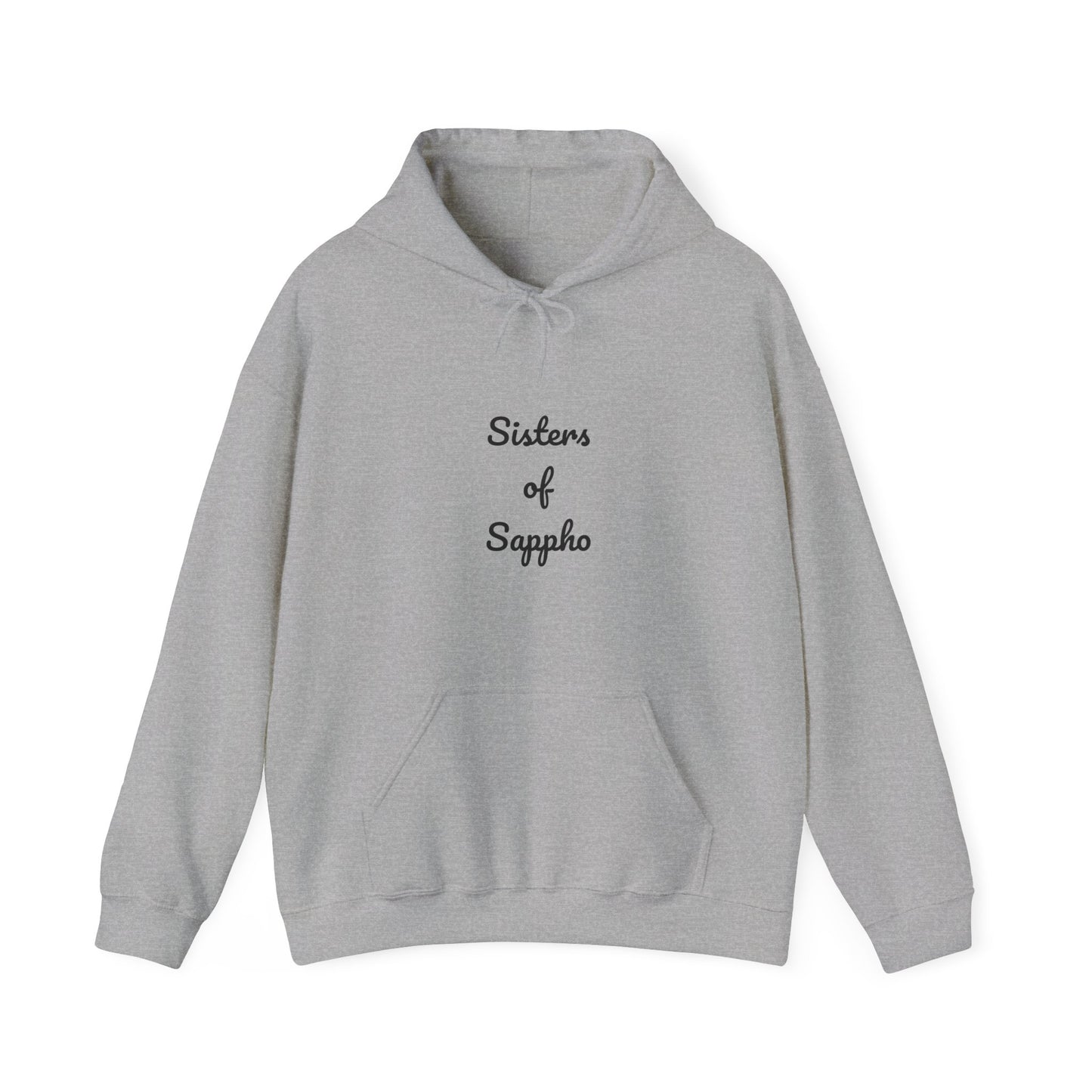 Sisters of Sappho Unisex Hooded Sweatshirt - Black Text