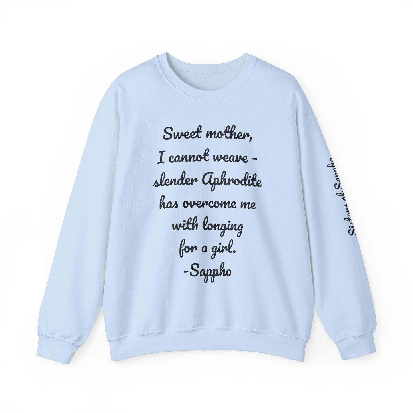 Sisters of Sappho Unisex Crewneck Sweatshirt - Black Text