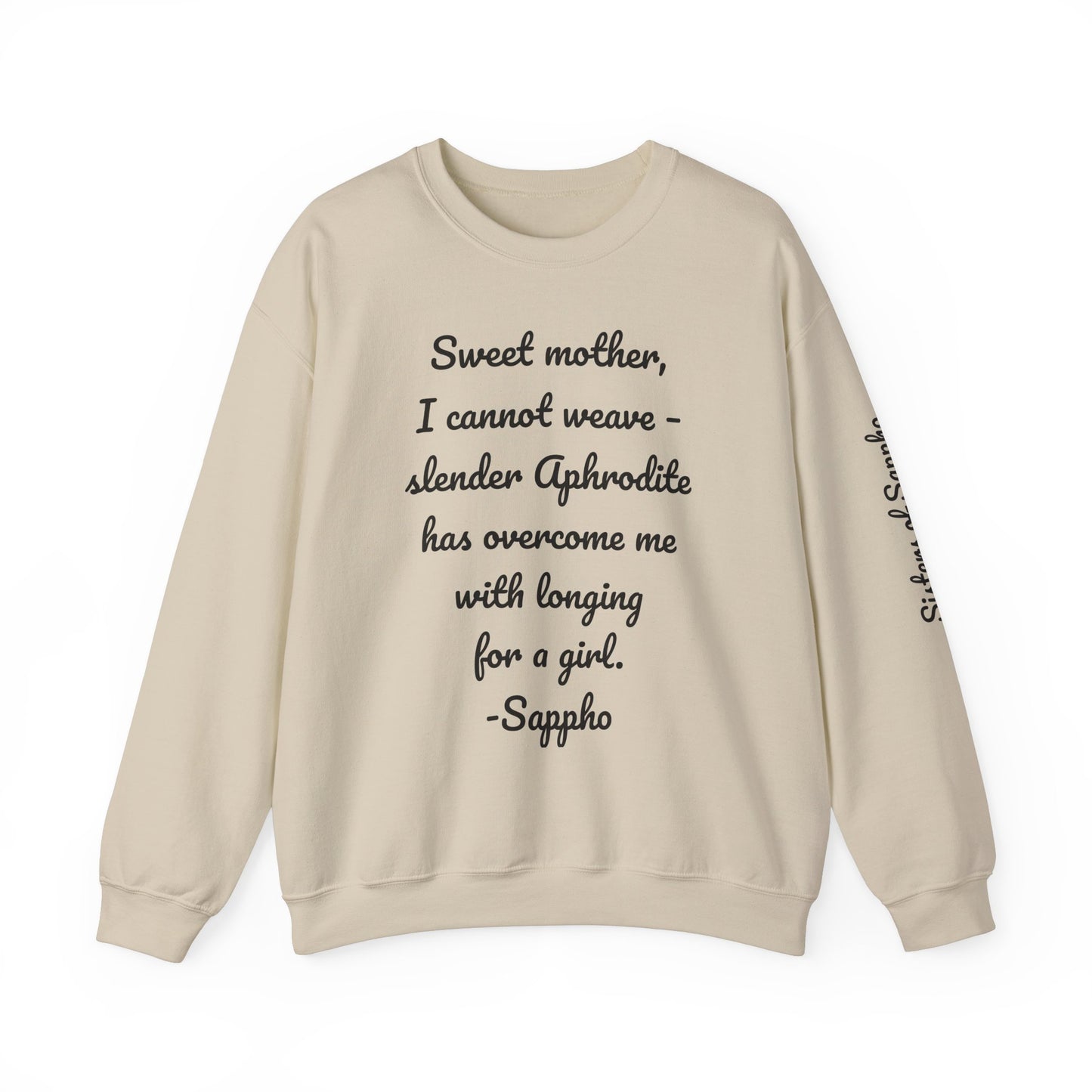 Sisters of Sappho Unisex Crewneck Sweatshirt - Black Text