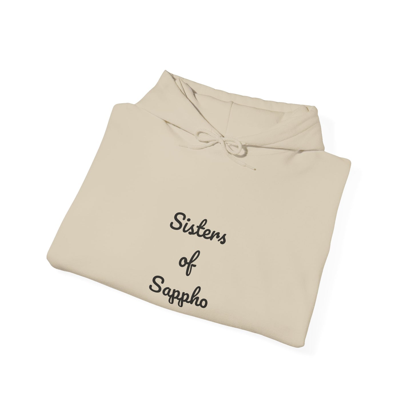 Sisters of Sappho Unisex Hooded Sweatshirt - Black Text