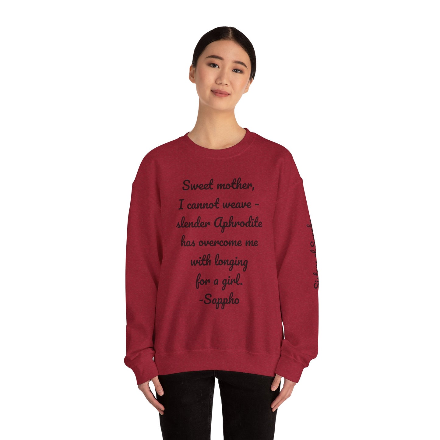 Sisters of Sappho Unisex Crewneck Sweatshirt - Black Text