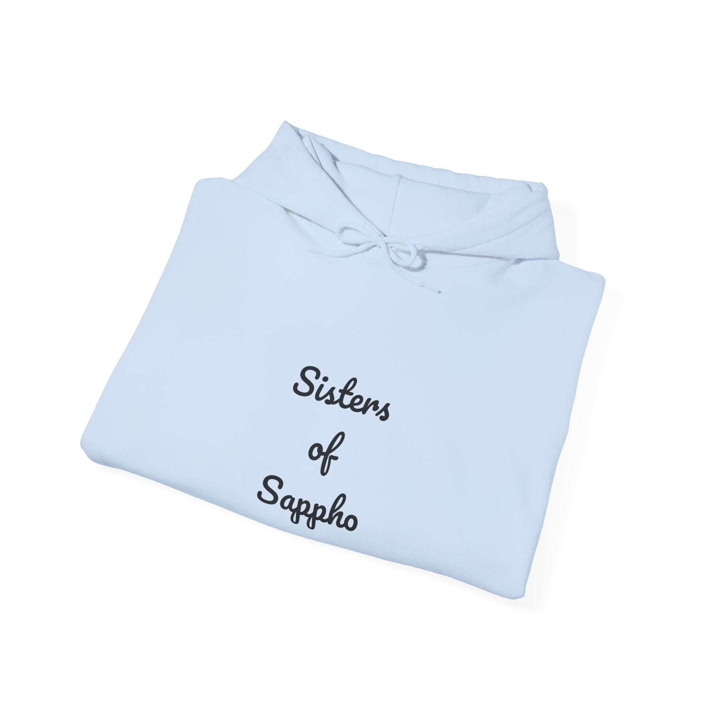 Sisters of Sappho Unisex Hooded Sweatshirt - Black Text