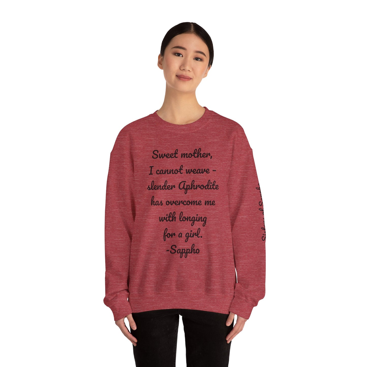 Sisters of Sappho Unisex Crewneck Sweatshirt - Black Text