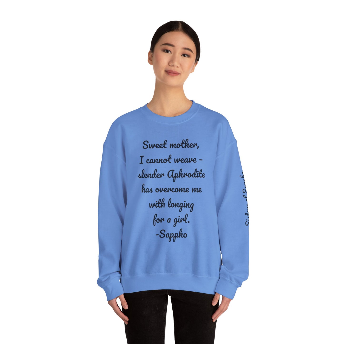 Sisters of Sappho Unisex Crewneck Sweatshirt - Black Text