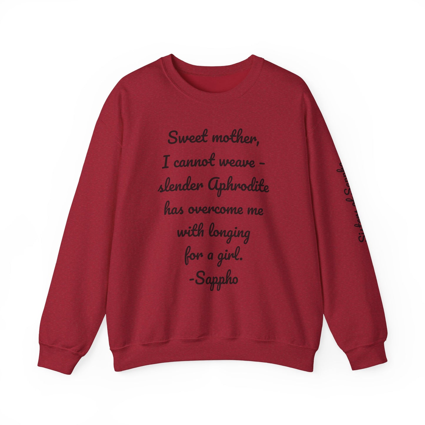 Sisters of Sappho Unisex Crewneck Sweatshirt - Black Text